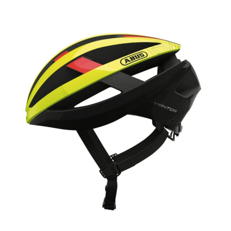 Casco Abus Viantor Amarillo Rojo