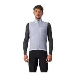 Chaleco Cortavientos Castelli Squadra Stretch Gris Oscuro
