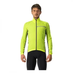 Chaqueta Cortavientos Castelli Squadra Stretch Amarillo Flour