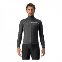 Chaqueta Cortavientos Castelli Squadra Stretch Negro Claro