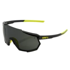Gafas 100% Racetrap Negro Gloss - Lente Ahumado