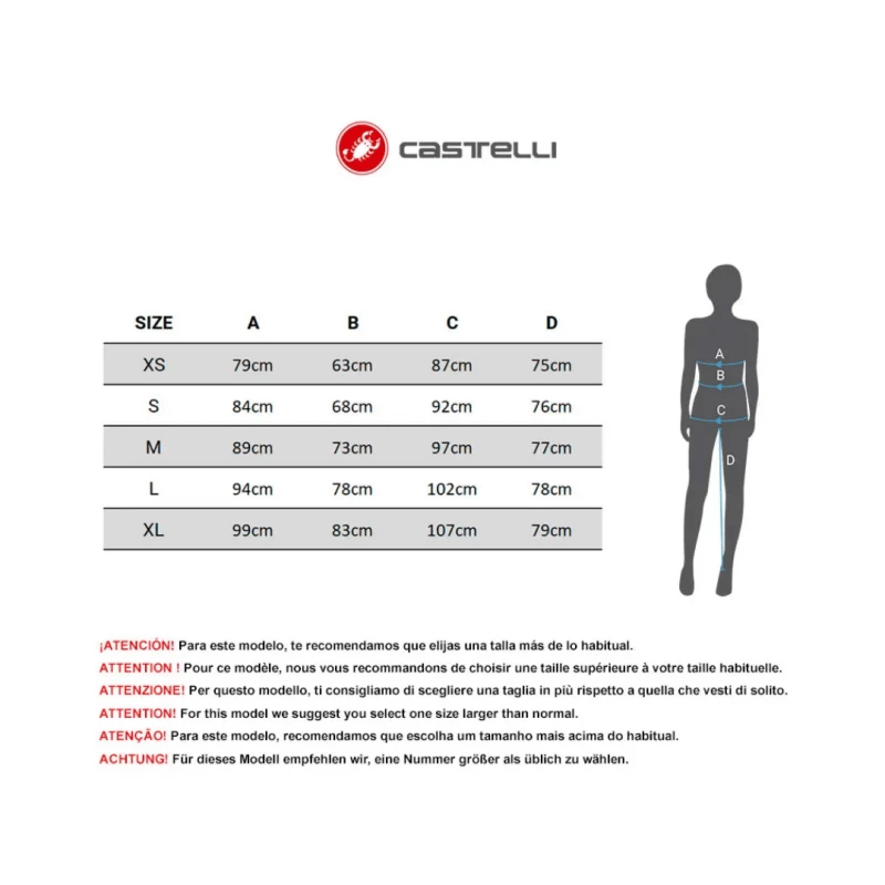 Maillot Castelli Anima 3 Manga Corta Negro Rojo Mujer - Image 3