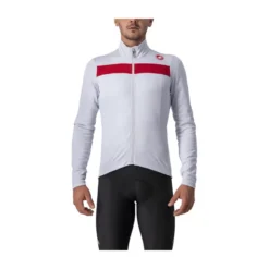 Maillot Castelli Puro 3 FZ Manga Larga Gris Plateado