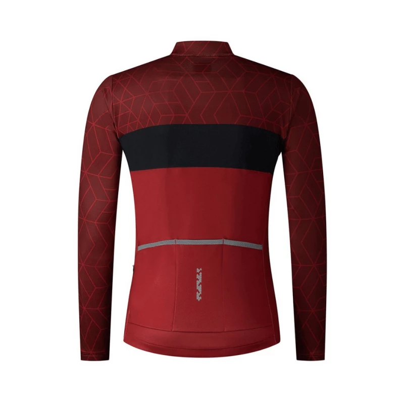 Maillot Shimano Vertex Manga Larga Rojo - Image 2