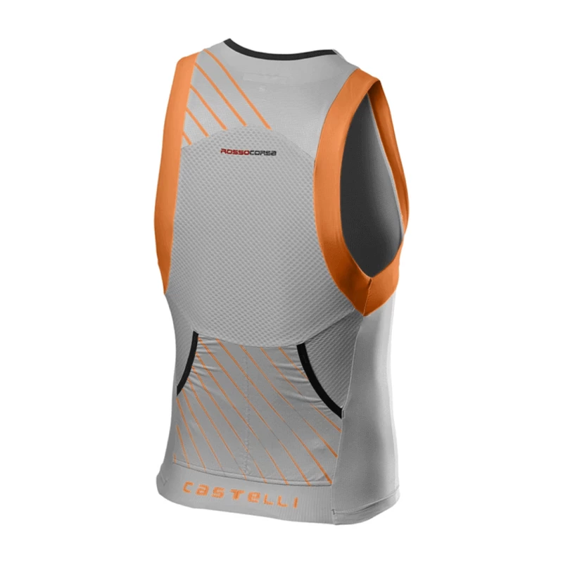 Top Castelli Free Tri Gris Naranja Brillante - Image 2
