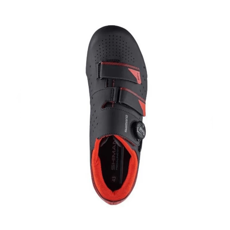 Zapatillas Shimano RP4 Road Negro Rojo - Image 3